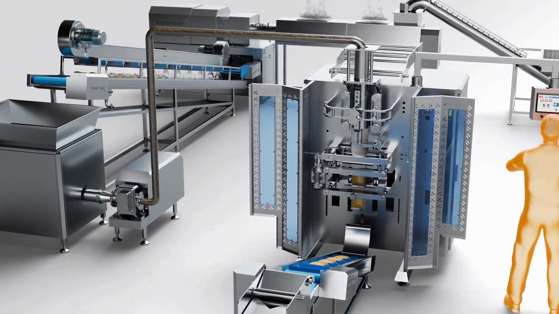 Manufacturing process animation, 3d industrial animation, 3d factory animation...