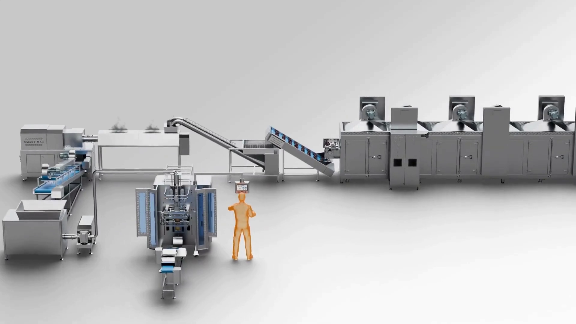 Manufacturing process animation, 3d industrial animation, 3d factory animation