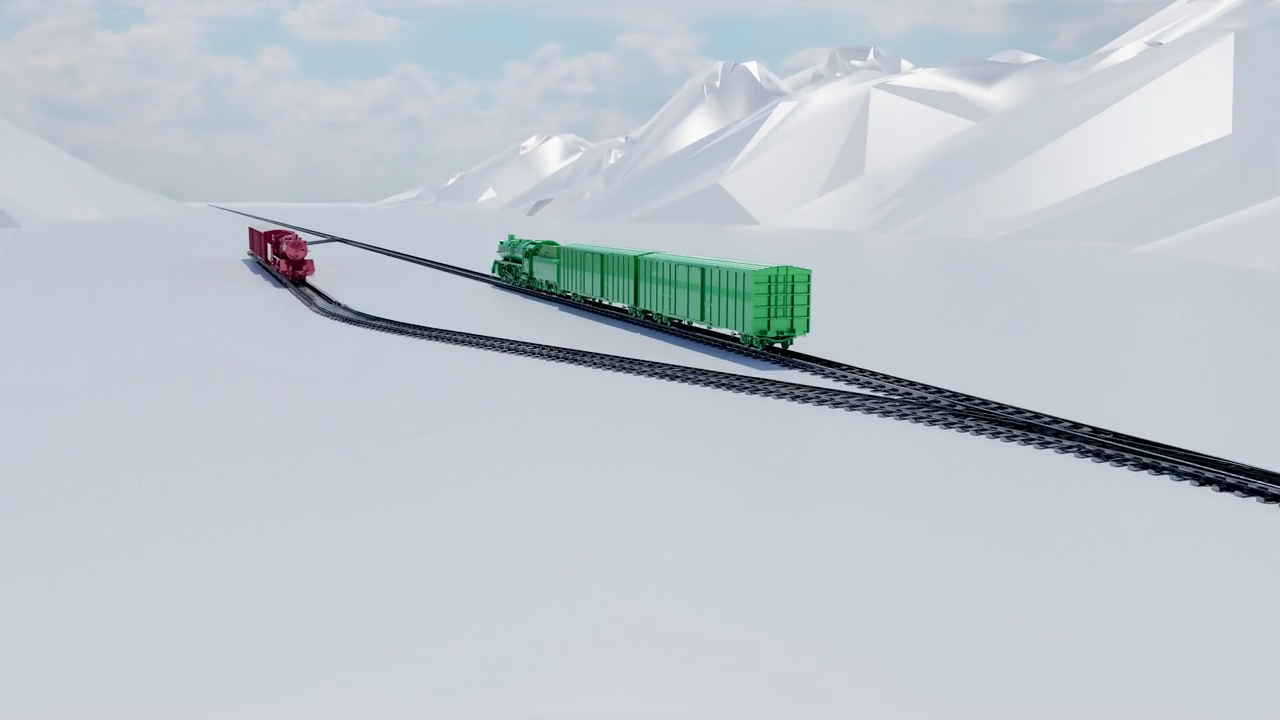 3D Railway Train animations